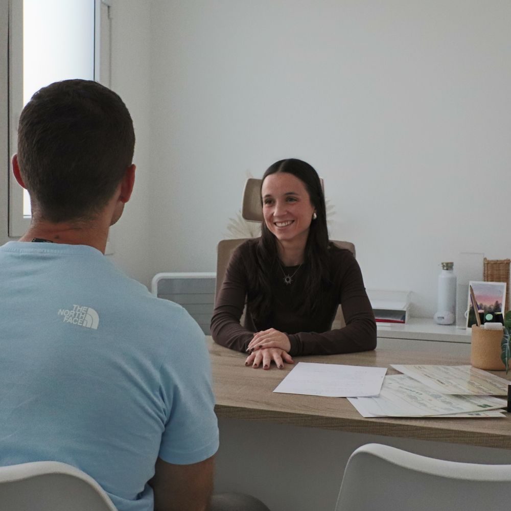 Sesión de terapia en consulta